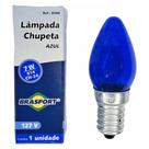 Lampada Chupeta Brasfort 7Wx127V. E14 Azul - Kit C/25 Pecas Lampada Chupeta Brasfort 7Wx127V. E14 Azul - Kit C/25 Pecas