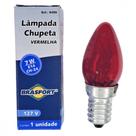 Lampada Chupeta Brasfort 7Wx127V. E14 Vermelha - Kit C/25 Pecas Lampada Chupeta Brasfort 7Wx127V. E14 Vermelha - Kit C/25 Pecas