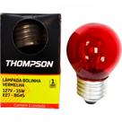 Lampada Colorida Thompson 15Wx127V. Vermelha - Kit C/10 Pecas Lampada Colorida Thompson 15Wx127V. Vermelha - Kit C/10 Pecas