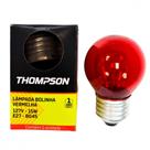 Lampada Colorida Thompson 15Wx127V. Vermelha ./ Kit Com 10 Peças