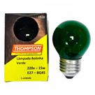 Lampada Colorida Thompson 15Wx220V. Verde . / Kit C/ 10 Peças
