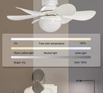 Lâmpada com Ventilador de Teto 2 em 1 Silencioso Bivolt LED Potente para Quarto e Sala