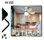 Lâmpada Com Ventilador De Teto 30w Bivolt + Controle Remoto