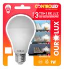Lâmpada Controled 3 Tons 9w Bivolt E27 Branco Frio