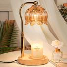 Lâmpada de aquecimento de velas Funistree Glass com temporizador e design de flores