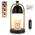 Lâmpada de aquecimento de velas Hong-in com temporizador e dimmer preto/dourado