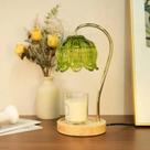 Lâmpada de aquecimento de velas SupBri Flower com temporizador e 4 lâmpadas verdes