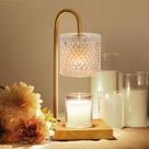 Lâmpada de aquecimento de velas TigQiang com temporizador e dimmer, vidro transparente