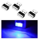 Lâmpada de atmosfera interior de carro Ziciner USB LED (azul) x4