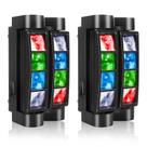 Lâmpada de Cabeça Móvel UKing Spider - 8x10W LEDs RGBW - Pacote com 2