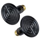 Lâmpada de calor para répteis, emissor de calor cerâmico HealSmart 100W, pacote com 2 unidades