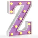 Lâmpada de carta LED Pooqla Z roxa 22 cm de luz branca quente Lâmpada de carta LED Pooqla Z roxa 22 cm de luz branca quente
