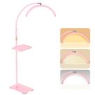 Lâmpada de cílios de chão Manoo Lash Light para tecnologia de cílios com bandeja rosa