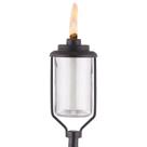 Lâmpada de combustível TIKI OUTDR Torch Glass, preto-transparente