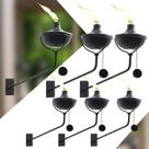 Lâmpada de combustível ZSPENG, pacote com 6 tochas de metal montadas na parede, 700 ml