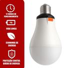 Lâmpada de Emergência 15W com Bateria Recarregável + Bocal Gancho E27 Luz LED Branco Frio