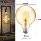 Lâmpada De Filamento De Carbono Vintage G125 40w Âmbar 2400k Lâmpada De Filamento De Carbono Vintage G125 40w Âmbar 2400k