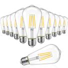 Lâmpada de filamento LED LVWIT ST21 7W (equivalente a 60W) 2700K, pacote com 12