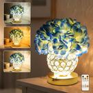 Lâmpada de flores artificiais hibeauti Blue Hydrangea Night Light