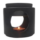 Lâmpada de fragrância de cerâmica zweipappel com suporte de luz de chá preto