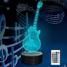 Lâmpada de guitarra 3D Night Light Attivolife elétrica com controle remoto