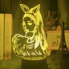Lâmpada de ilusão LED 3D Night Light Arianass Anime para crianças