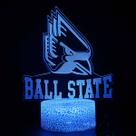 Lâmpada de ilusão LED 3D Night Light Ball States Rugby Team
