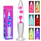 Lâmpada de lava Dalavalampa LED Pink Liquid Motion 13 cm para crianças