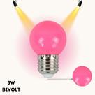 Lâmpada de Led Bolinha 3W G45 Kian Bivolt - Rosa