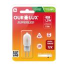 Lâmpada de led G4 1,2W 12V 2700K bipino - Ourolux