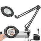 Lâmpada de lupa BAISHUN 15X 10X 84 LED 5 modos de cor