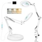 Lâmpada de lupa Kirkas 10X Glass Lens LED 3 modos de cor