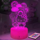 Lâmpada de luz noturna COBIKU Kitty com controle remoto de 16 cores