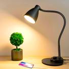 Lâmpada de mesa BOHON LED com porta de carregamento USB, 3 modos de cores