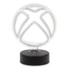 Lâmpada de mesa com logotipo Ukonic Xbox White Neon alimentada por bateria de 23 cm