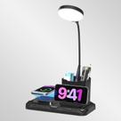 Lâmpada de mesa KDD 4 em 1 com carregador sem fio giratório de 360