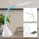 Lâmpada de mesa LED OttLite Creative Curves White Turquesa USB