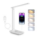 Lâmpada de mesa LED XIZDDL dobrável com porta de carregamento USB branca