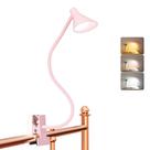 Lâmpada de mesa LifMira BL08 Clip em LED para leitura rosa claro