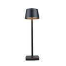 Lâmpada de mesa sem fio amhshkou LED recarregável de alumínio preto