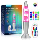 Lâmpada de movimento líquido Elomavapa LED rosa de 16 polegadas 17 cores