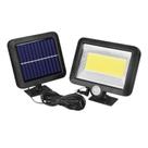 Lâmpada de parede externa com sensor de movimento LED solar com holofote