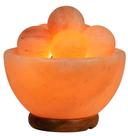 Lâmpada de sal Himalayan Fire Bowl Spantik com 6 bolas de massagem Lâmpada de sal Himalayan Fire Bowl Spantik com 6 bolas de massagem