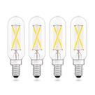 Lâmpada de tubo LED AIELIT T6 regulável 2W 200lm 5000K E12, pacote com 4