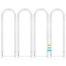 Lâmpada de tubo LED Luxrite U Bend T8 T12 17,5 W (equivalente a 32 W), pacote com 4