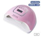 Lâmpada de unhas LED UV 150W de cura rápida 4 temporizadores - rosa Lâmpada de unhas LED UV 150W de cura rápida 4 temporizadores - rosa