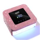 Lâmpada de unhas LED UV GAOY recarregável sem fio com 4 temporizadores rosa