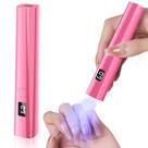 Lâmpada de unhas UV Hoonyn Handheld Sparkly 5W com tela LCD rosa