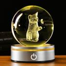 Lâmpada decorativa IFOLAINA 3D Crystal Ball Cat Lovers, presentes para mulheres