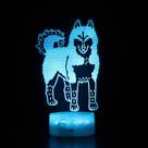 Lâmpada decorativa visual LED 3D Night Light Wolf Head